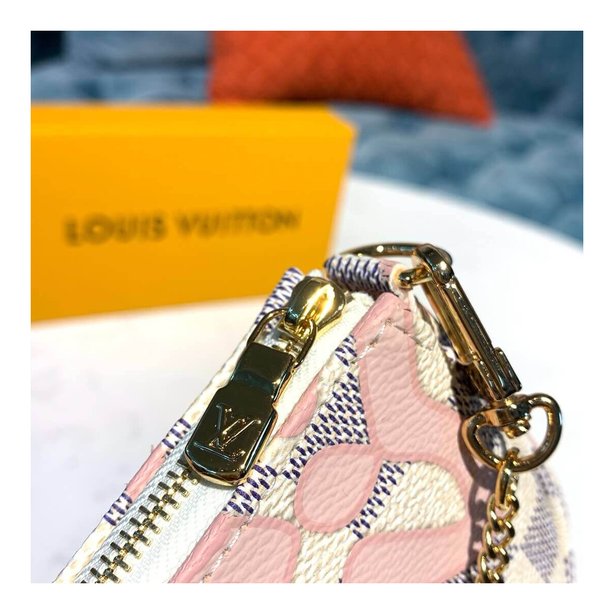 Louis Vuitton Damier Azur Canvas Mini Pochette Accessoires N60051