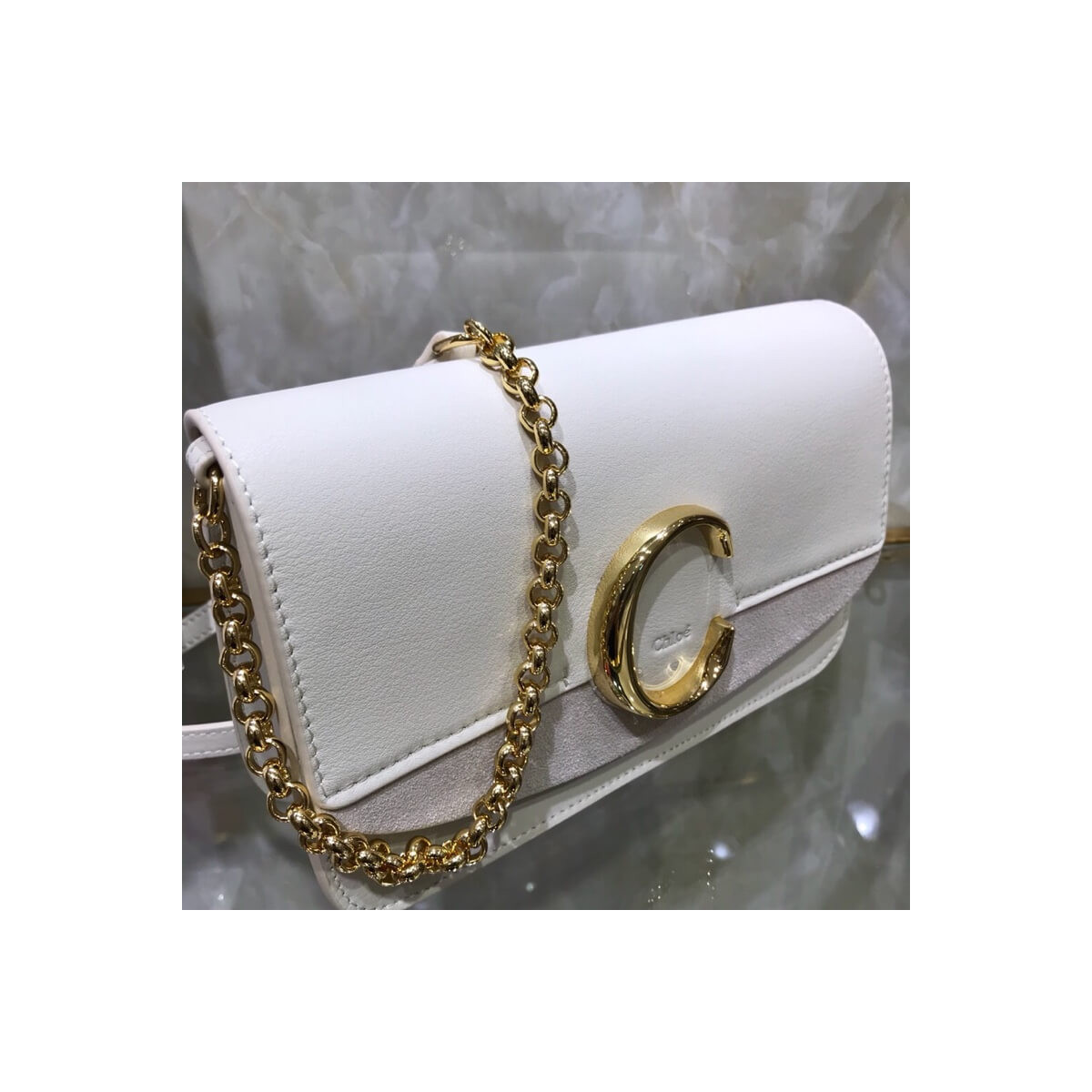 Chloe C Clutch With Chain S1159