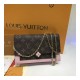 Louis Vuitton Monogram Canvas Flore Chain Wallet M67404 M67405