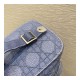 Dior Travel Vanity Case Denim Cannage Embroidery S5480