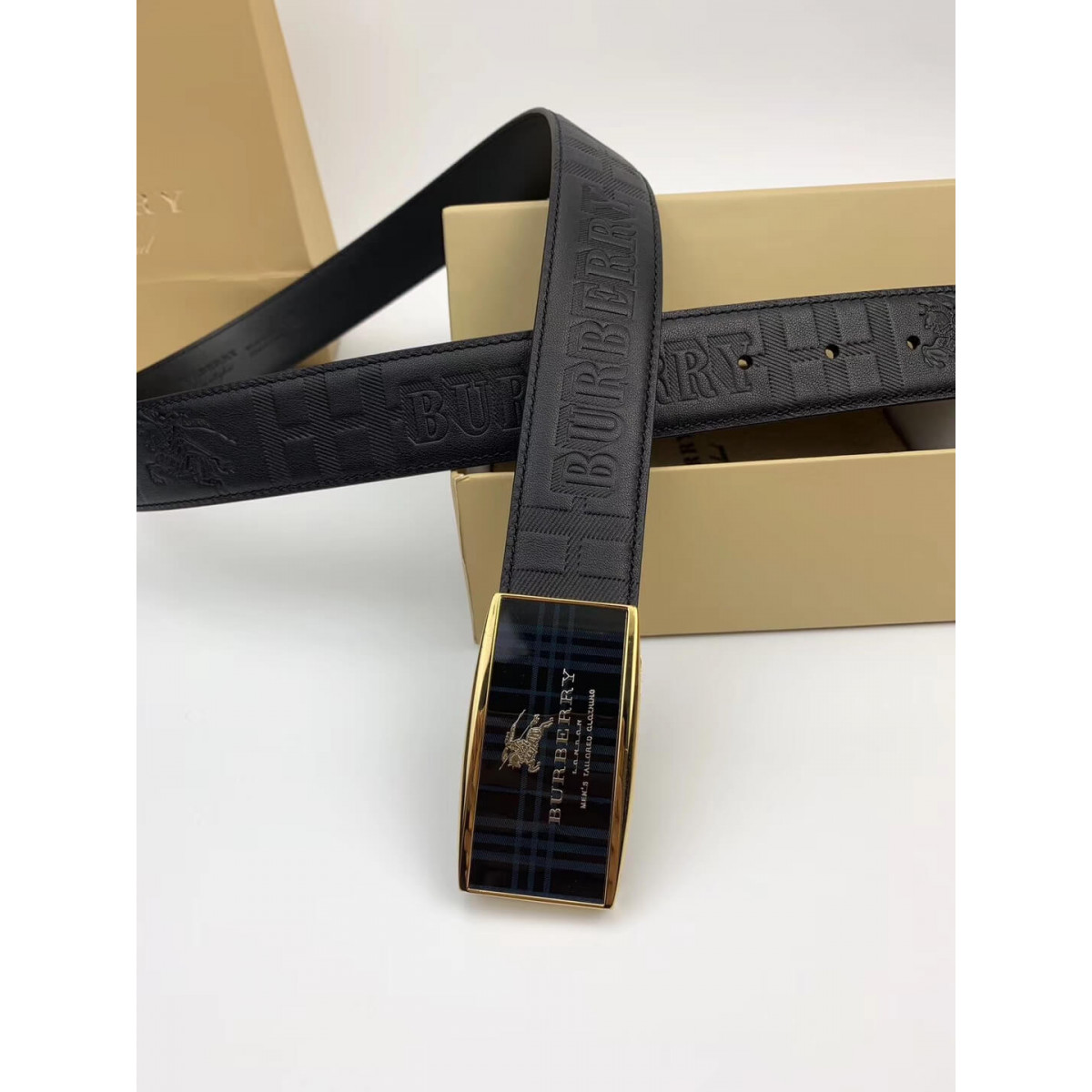 Burberry London Check Leather Belt 40749