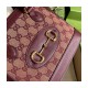 Gucci Horsebit 1955 GG Mini Bag 677212 in Burgundy GG Canvas