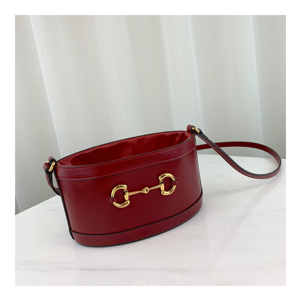 Gucci 1955 Horsebit Bucket Bag 602118 Red