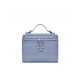 Dior Travel Vanity Case Denim Cannage Embroidery S5480