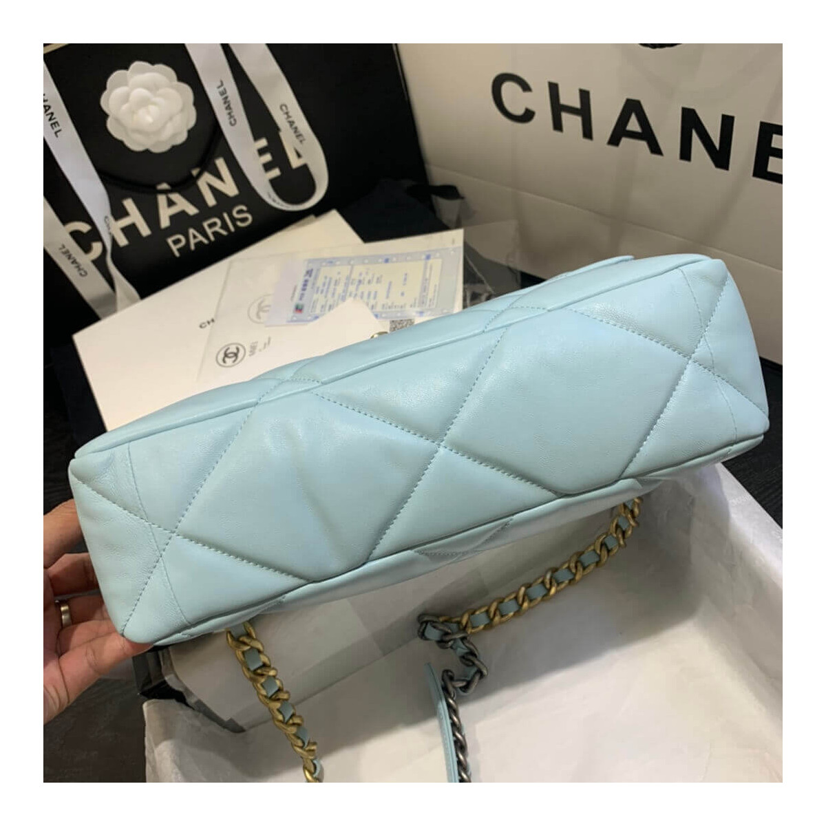 Chanel 19 Large Lambskin Flap Bag AS1161