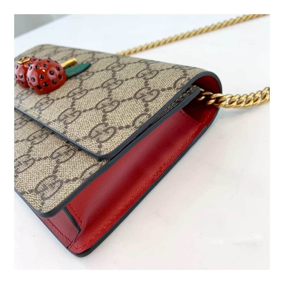 Gucci GG Supreme Mini Bag With Cherries MM 481290