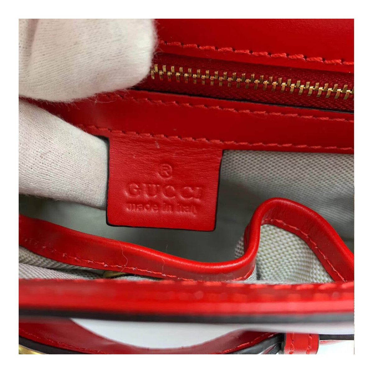 Gucci Lady Web Calfskin Leather Shoulder Bag 384821