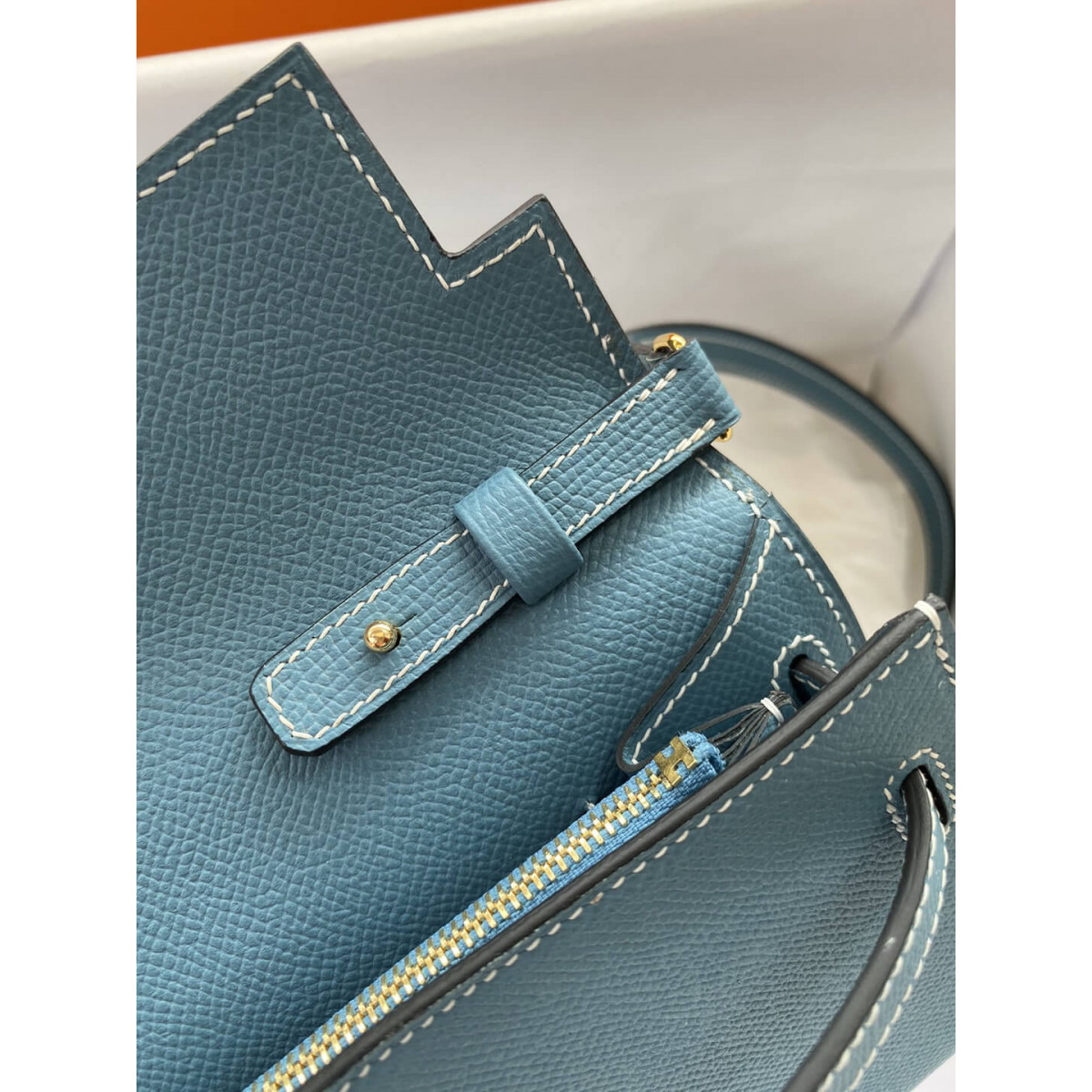 Hermes Kelly Wallet to Go Woc 499041 Blue