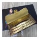 Chanel Metallic Crocodile Embossed Clutch AS0857