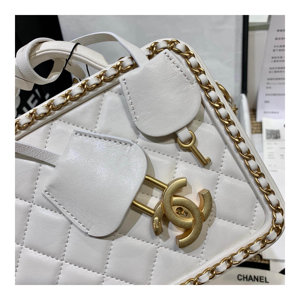 Chanel Chain Around CC Filigree Small Vanity Bag AS1785