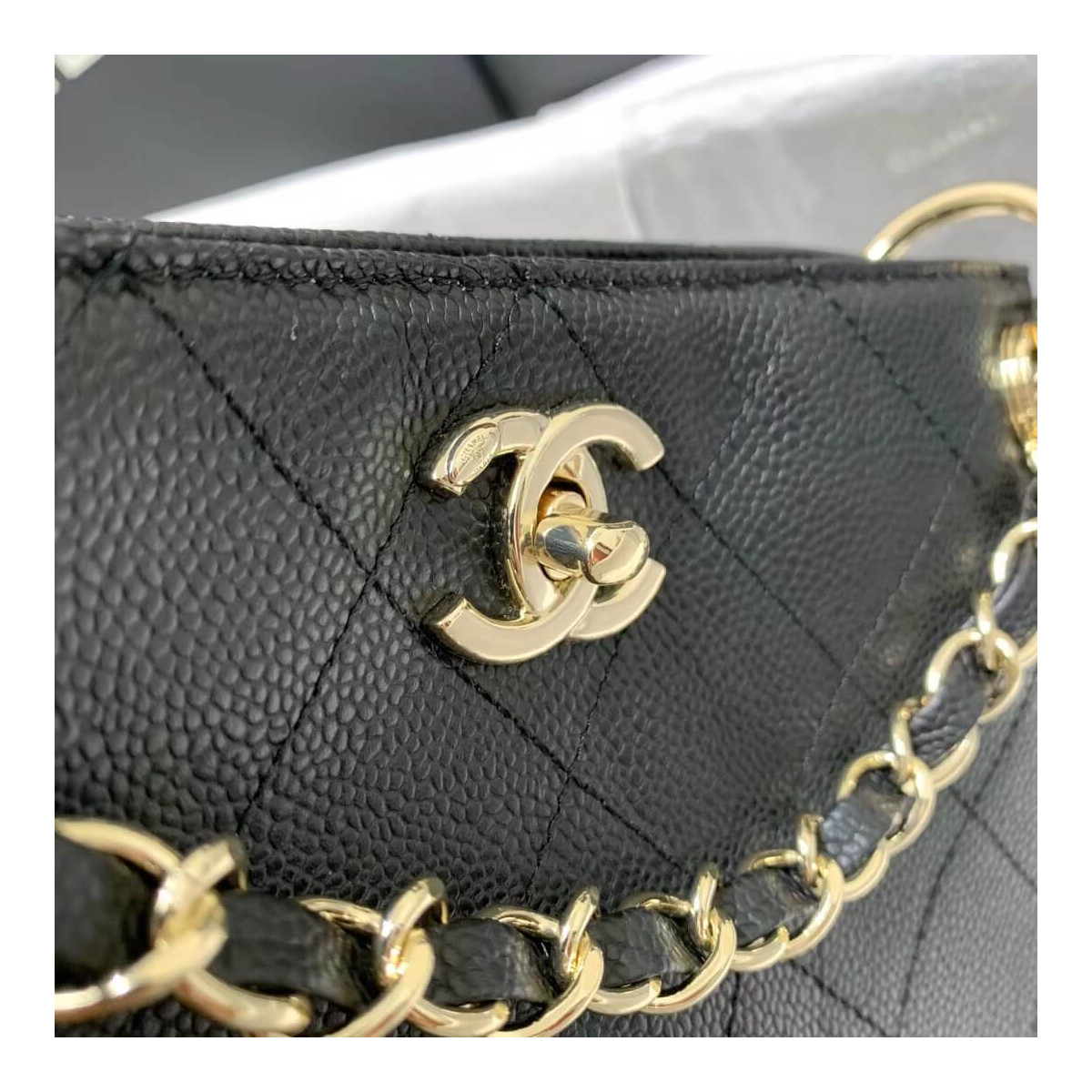 Chanel Grained Calfskin Small Hobo Bag AS1461