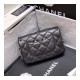 Chanel Small Pearl Logo Strap Flap Bag AS1436 Black