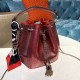 Bvlgari Serpenti Forever Bucket Bag 18cm in Karung Skin 289281 Red