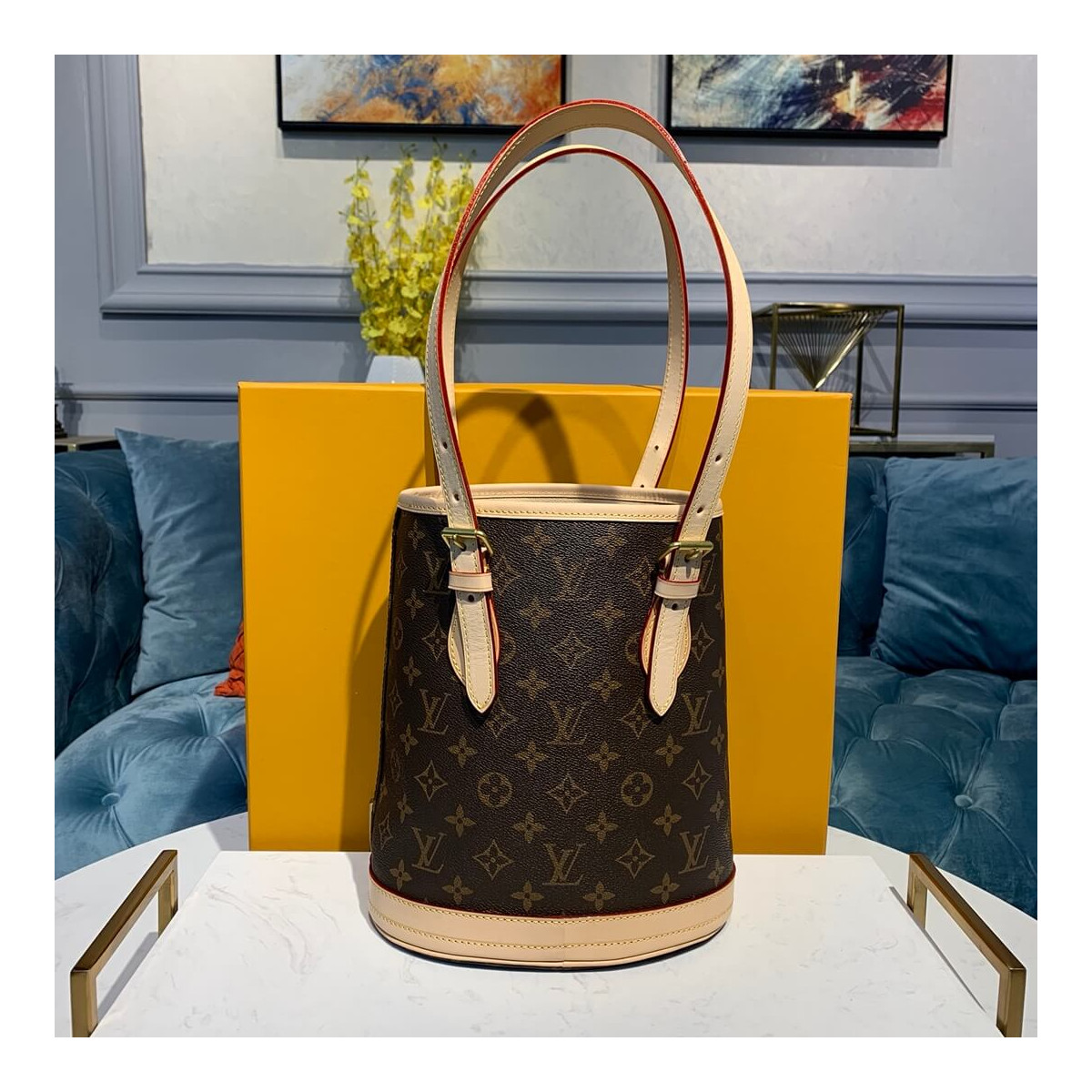 Louis Vuitton Monogram Petit Bucket M42238