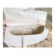 Christian Dior Mini Saddle Bag in White Oblique Jacquard M0447