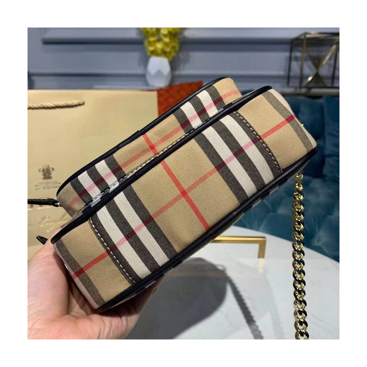 Burberry Vintage Check Cotton Camera Bag 80159461