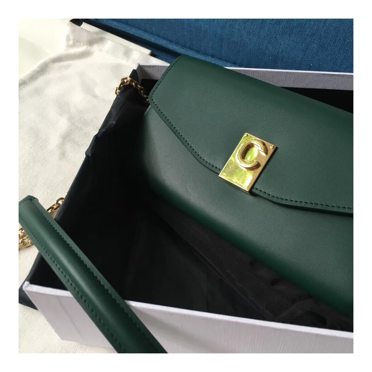 Celine C Wallet On Chain In Smooth Calfskin 10B903