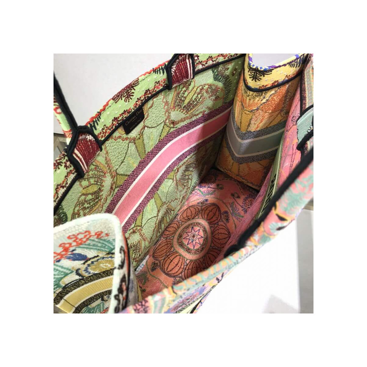 Dior Book Tote Multicolor In Lights Embroidery M1286