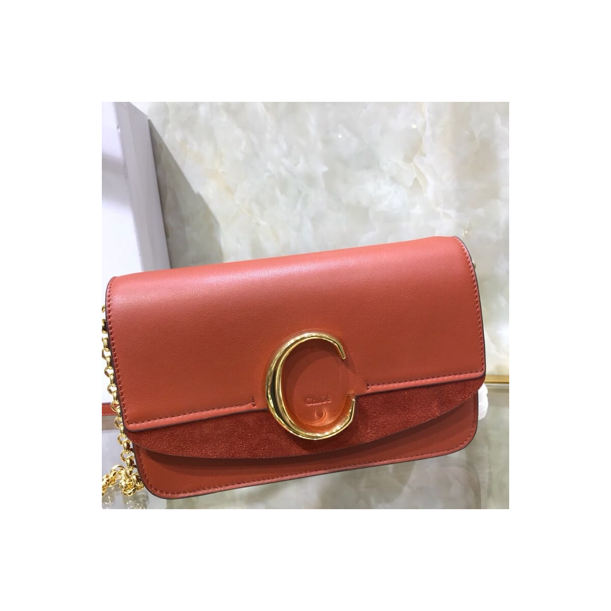 Chloe C Clutch With Chain S1159