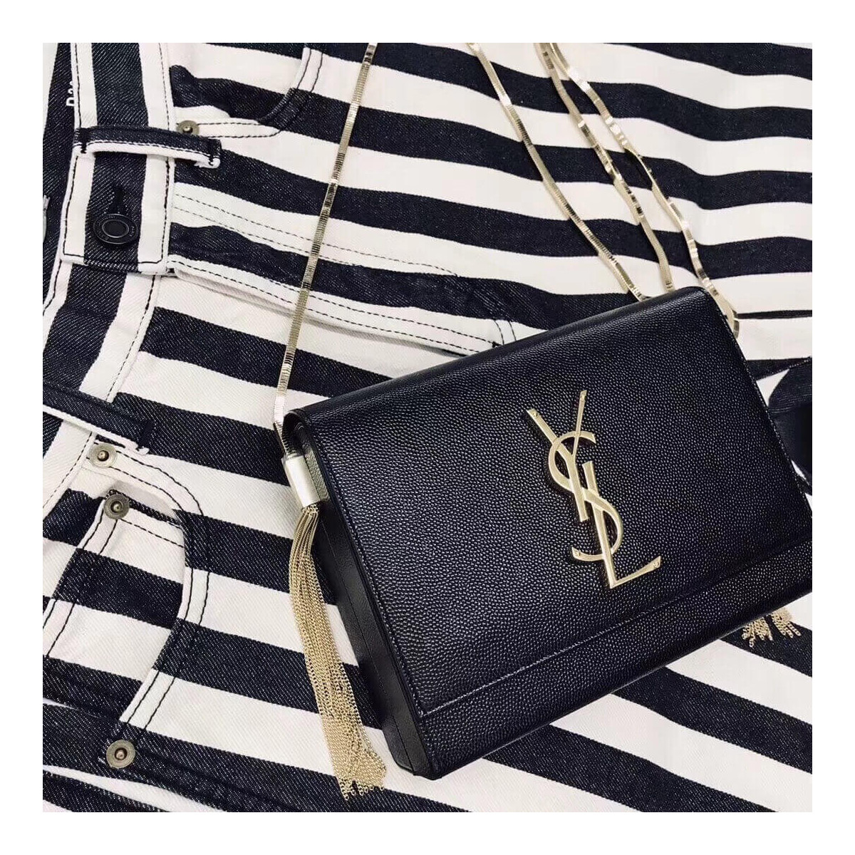 YSL Saint Laurent Kate Box Bag In Grain Leather 593122