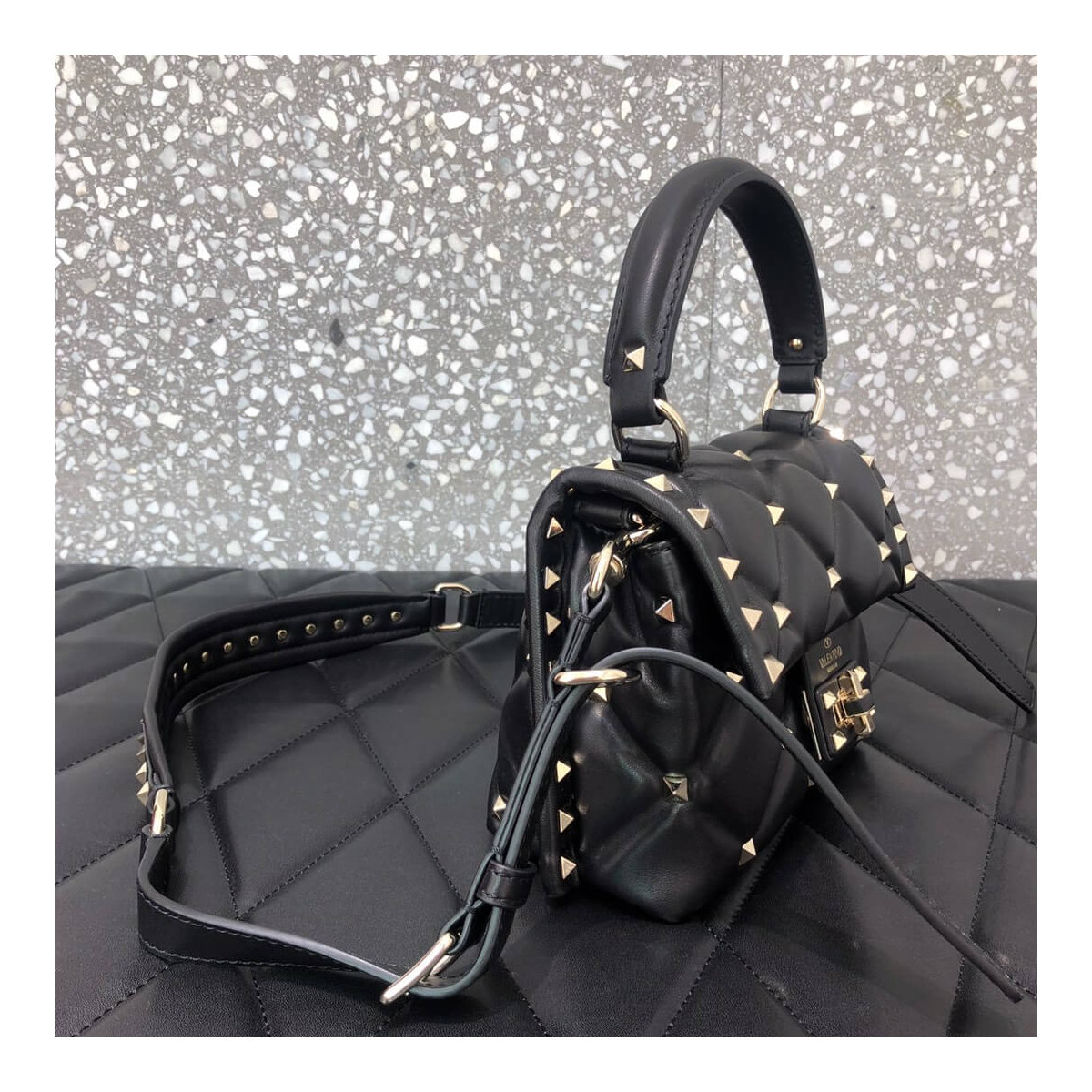 Valentino Garavani Candystud Mini Leather Shoulder Bag 0220