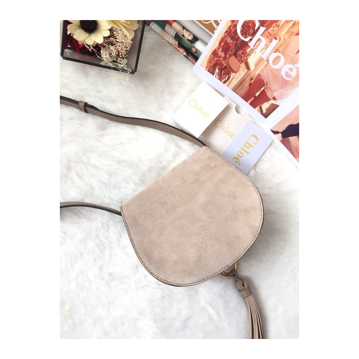 Chloe Mini Marcie Bag in Suede P580