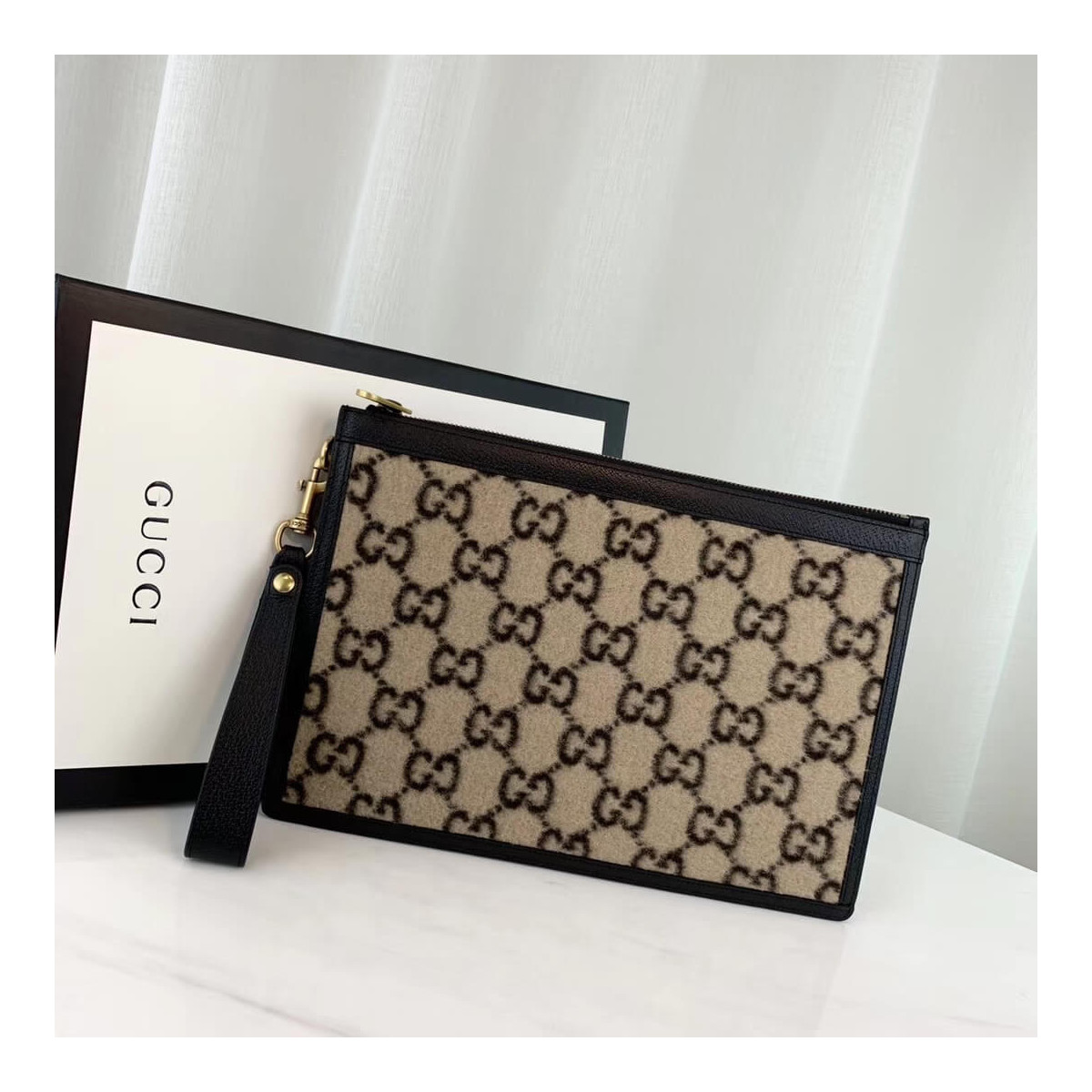 Gucci GG Wool Pouch 597627