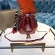 Bvlgari Serpenti Forever Bucket Bag 18cm in Karung Skin 289281 Red