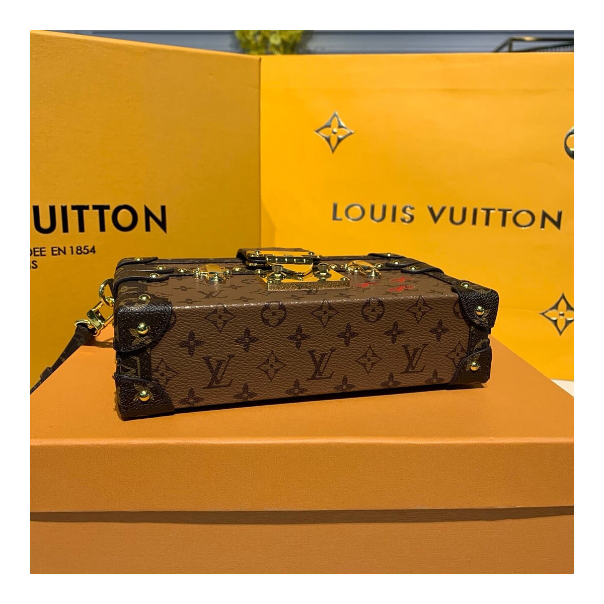 Louis Vuitton Monogram Reverse Canvas Petite Malle M44154