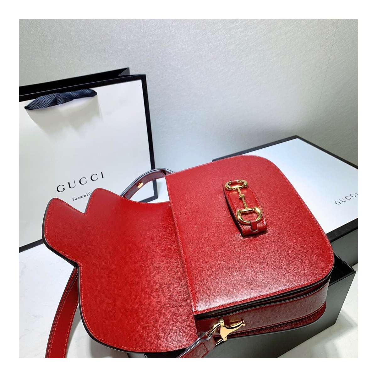 Gucci 1955 Horsebit Leather Shoulder Bag 602204