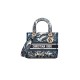 Dior Medium Lady D-Lite Bag Blue Dior Palms Embroidery M0565