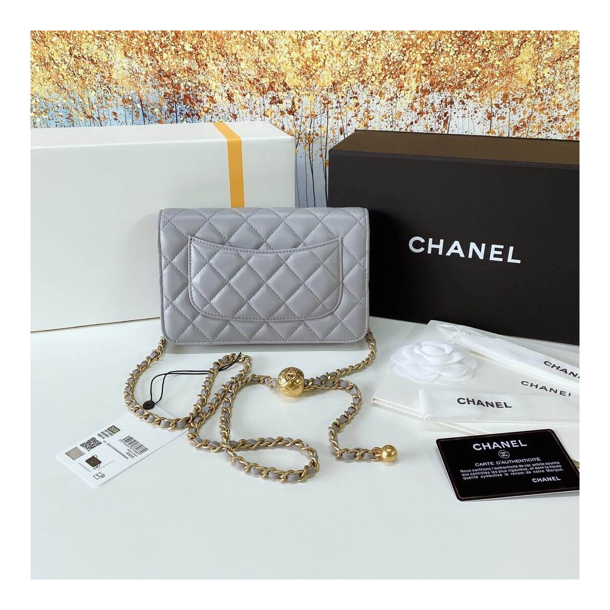 Chanel WOC With CC Details On Strap AP1450 in Lambskin