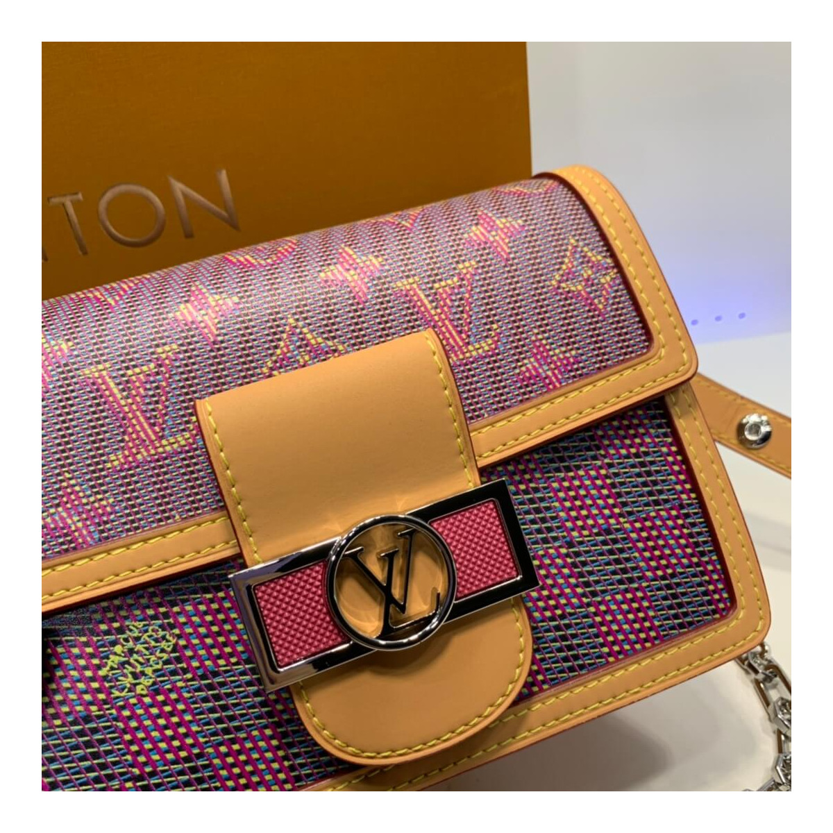 Louis Vuitton Printed Calf Leather Mini Dauphine M55454