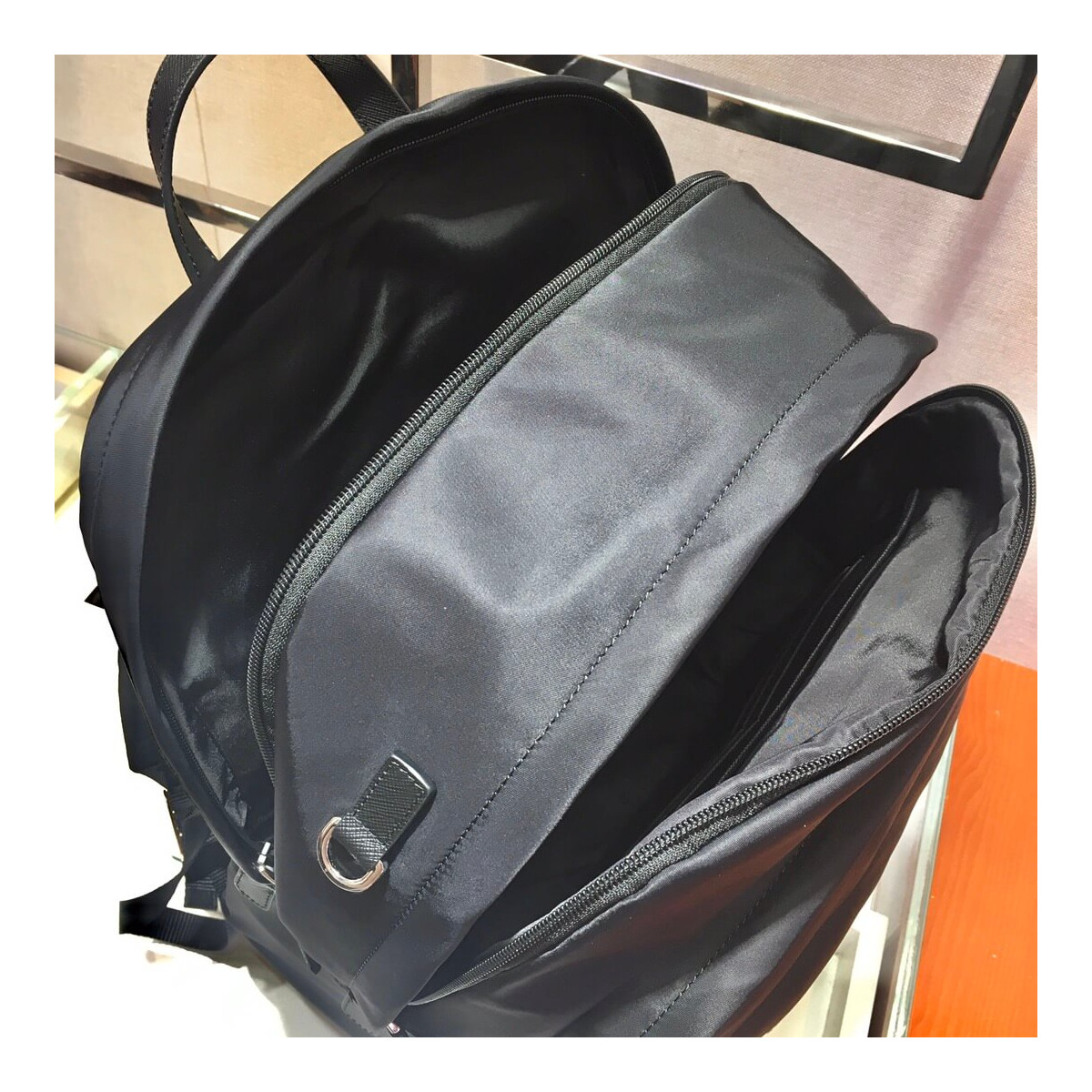 Prada Nylon And Saffiano Leather Backpack 2VZ048