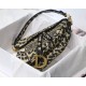 Christian Dior Borsa Saddle Ricamo Mizza beige multicolore M0446