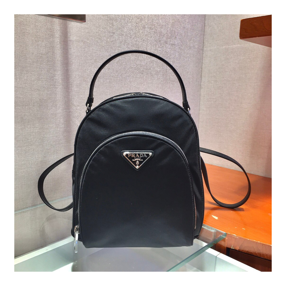 Prada Nylon And Saffiano Leather Backpack 1BZ3811