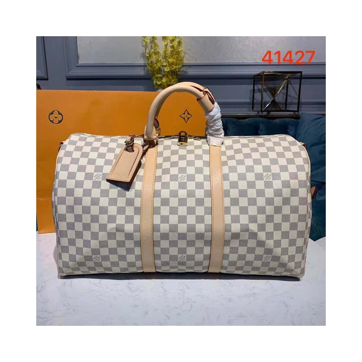 Louis Vuitton Damier Azur Keepall Bandouliere 50 N41427