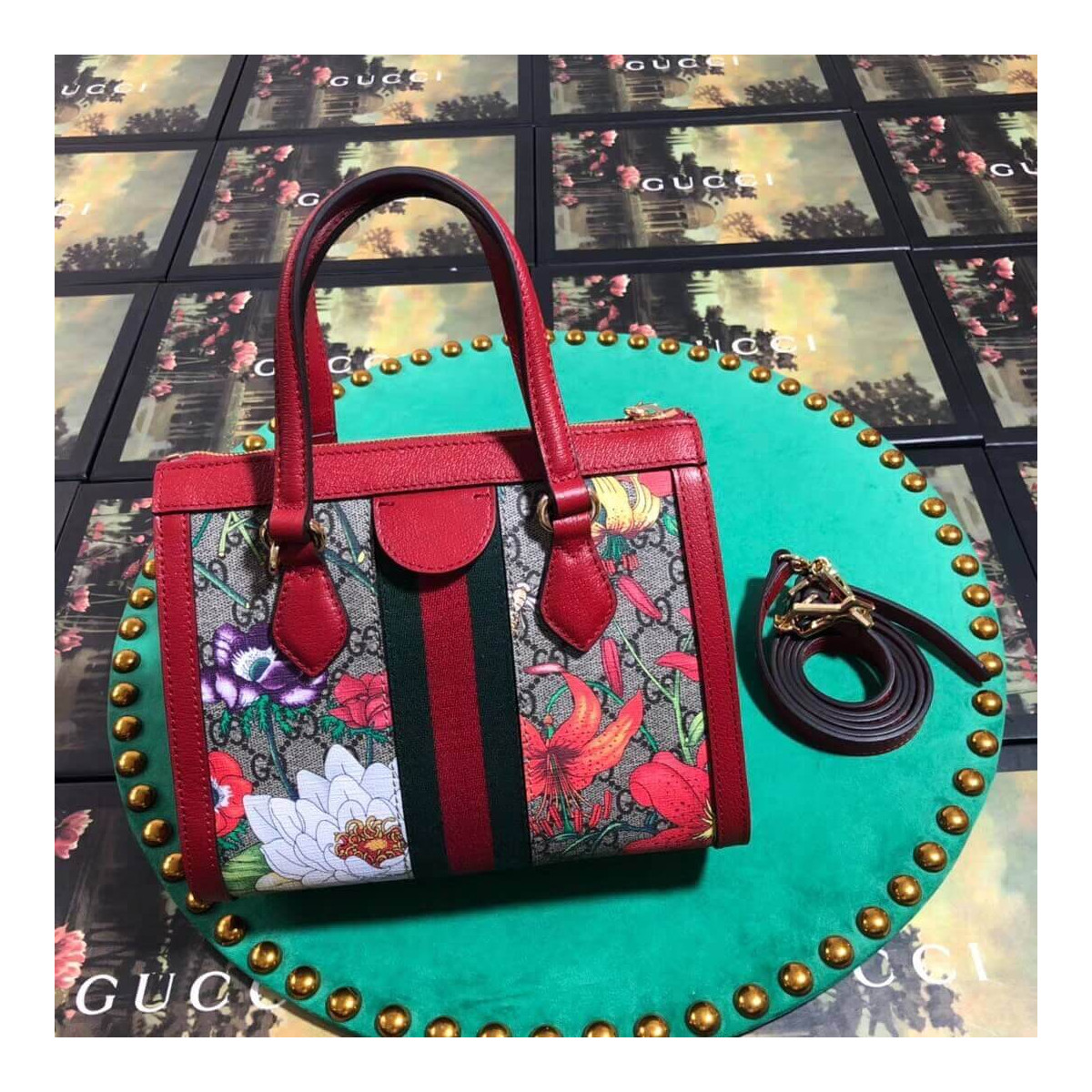 Gucci Ophidia GG Flora Small Tote Bag 547551