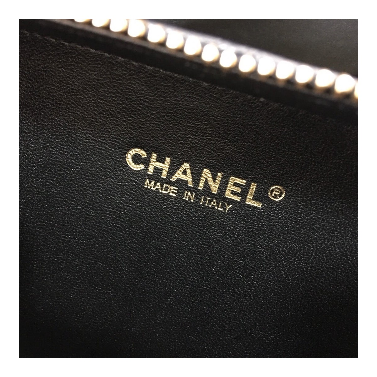 Chanel Quilted Caviar Small Vanity Case A93342