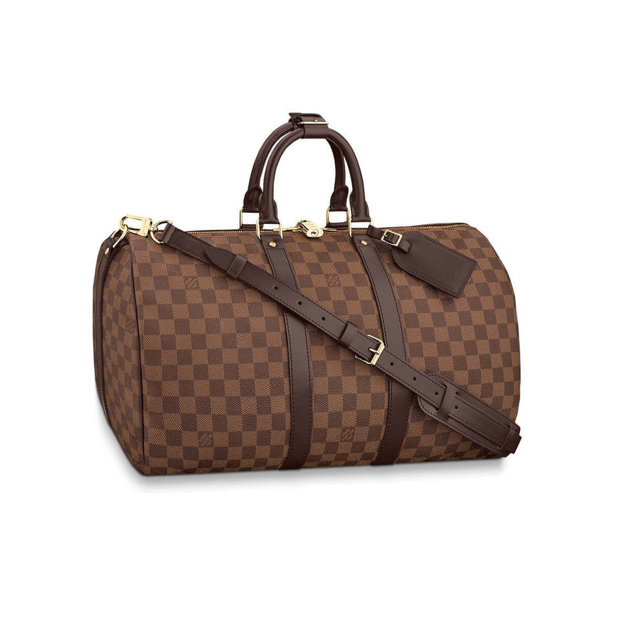 Louis Vuitton Damier Ebene Canvas Keepall Bandouliere  50 N41427