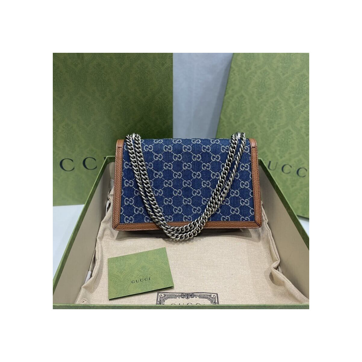 Gucci Denim Small Dionysus Shoulder Bag 400249