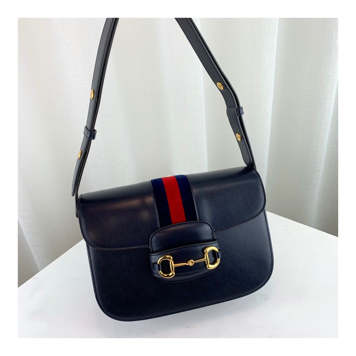 Gucci 1955 Horsebit Shoulder Bag 602204 Blue