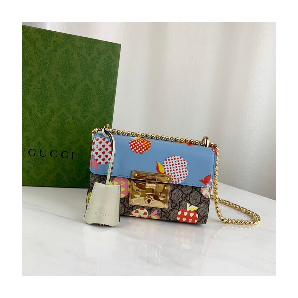 Gucci Padlock Heart Apple Pattern Small Shoulder Bag 409487