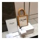 Celine Mini Vertical Cabas  In Canvas and Calfskin 193302