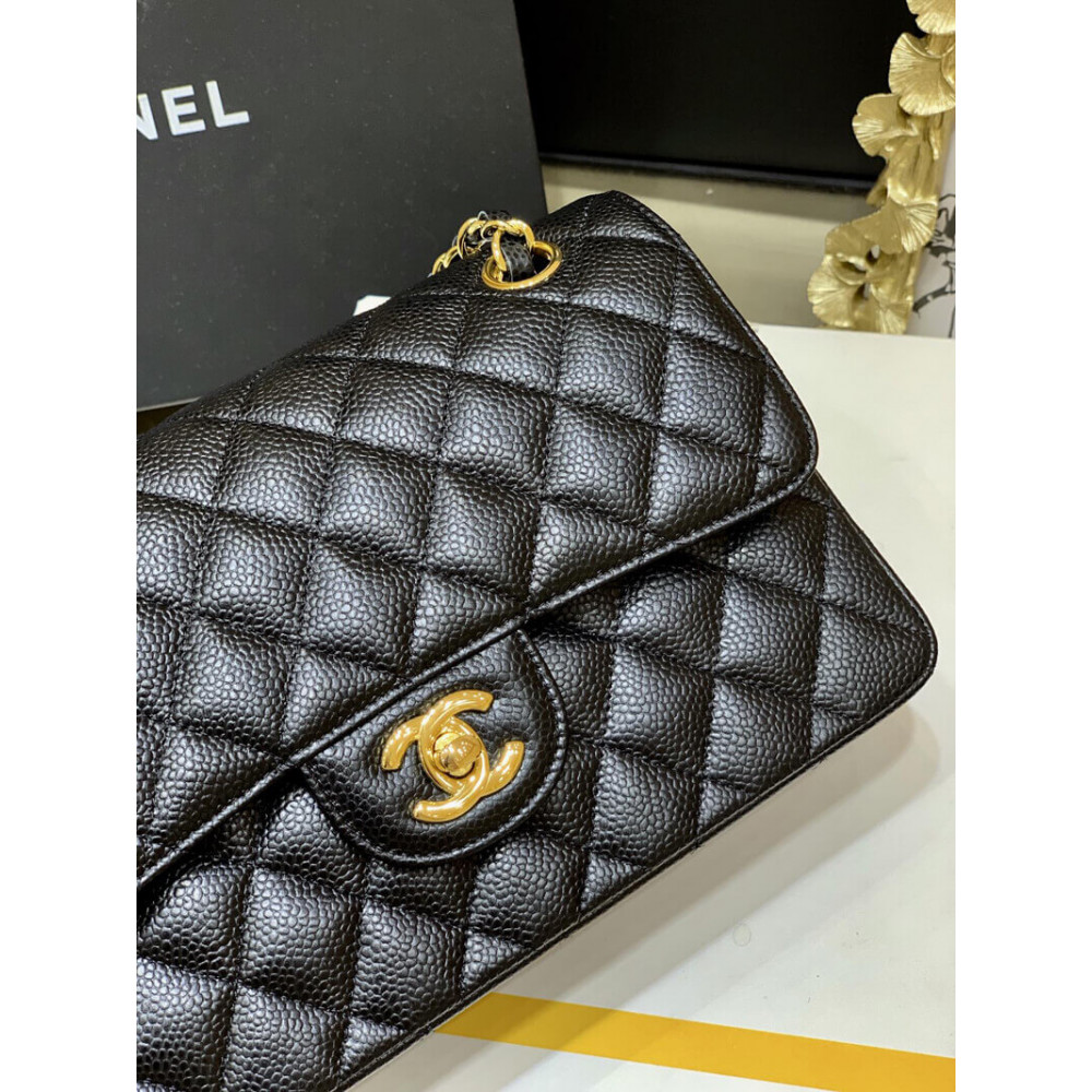 Chanel Small Classic Double Flap Bag A01113 Caviar Calfskin