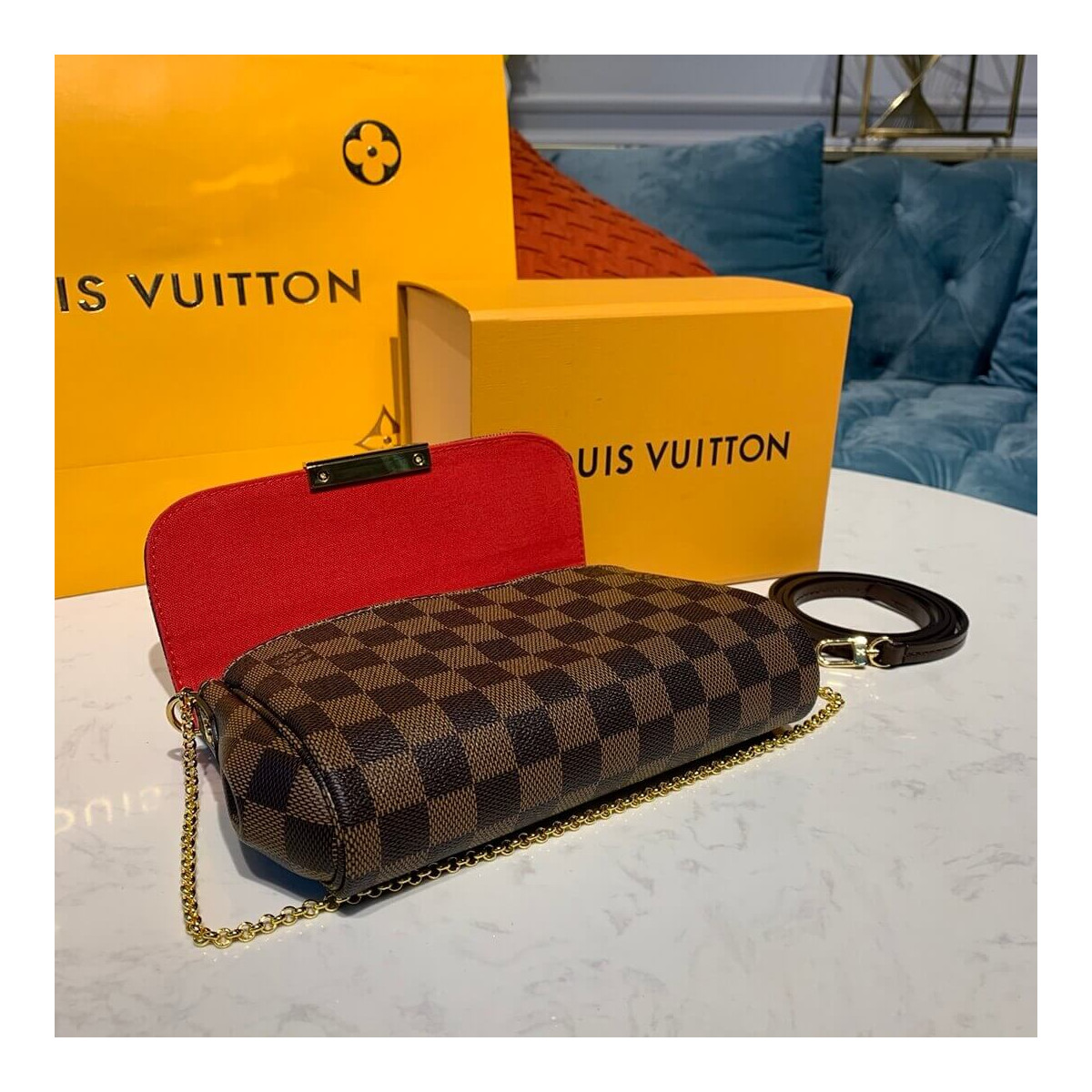 Louis Vuitton Damier Ebene Canvas Favorite PM N41276