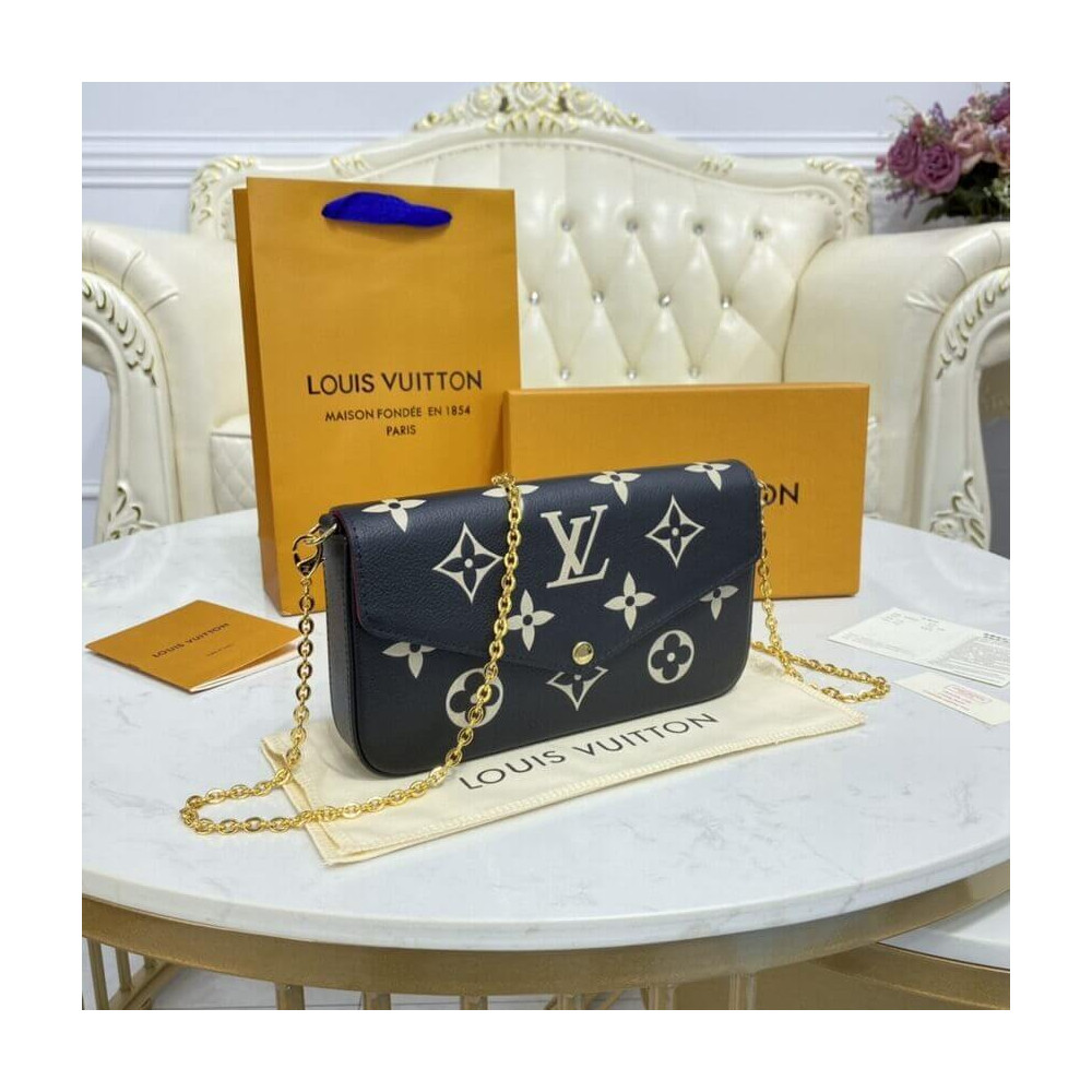 Louis Vuitton Bicolor Monogram Empreinte Leather Felicie Pochette M80482