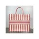 Dior Book Tote Pink D-Stripes Embroidery M1286