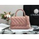 Chanel Grained Calfskin Mini Flap Bag with Top Handle 99003