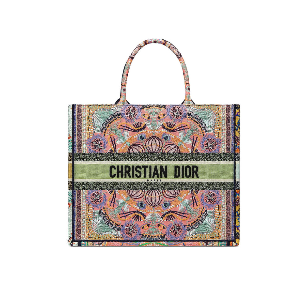 Dior Book Tote Multicolor In Lights Embroidery M1286